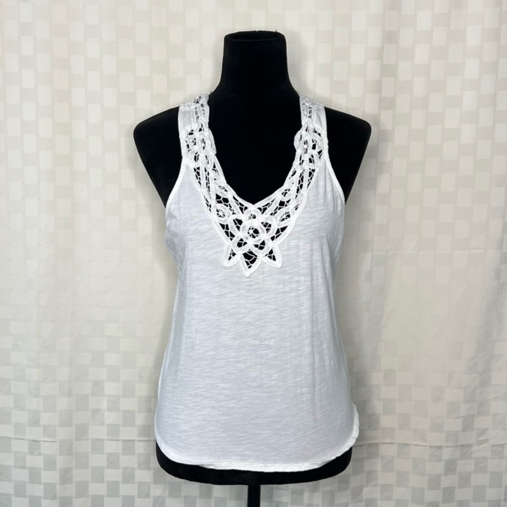 Idyllwind White Sleeveless Cut Out Tank Top